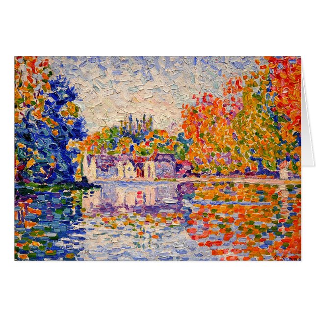 Cartão Seine por Paul Signac (Frente horizontal)