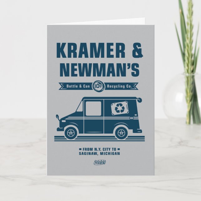 Cartão Seinfeld | Kramer & Newman's Recycling Co. (Frente)