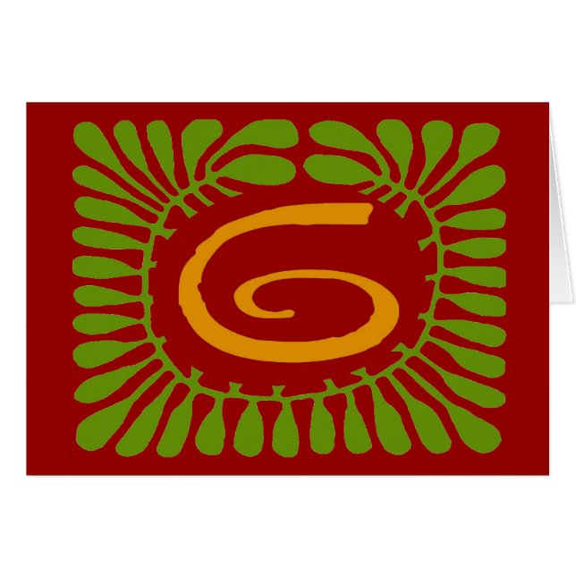 Cartão Seis em Folhas (Frente Horizontal)