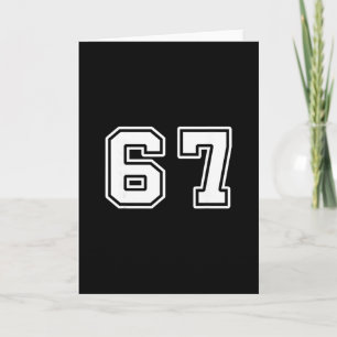 Cartão Seis Sete 6 7 Meme 67 