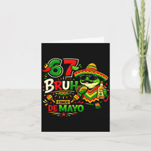 Cartão Seis sete bruh 67 cinco de mayo festa mexicana sap