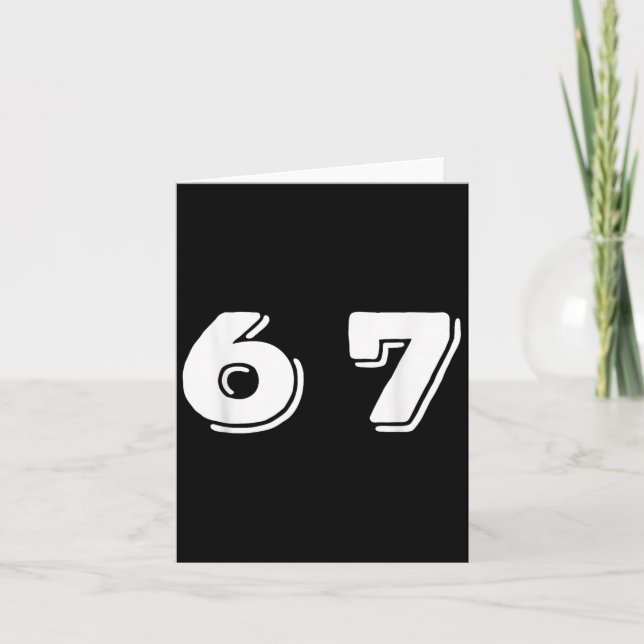 Cartão Seis Sete Design de Meme 6 7 _1  (Frente)