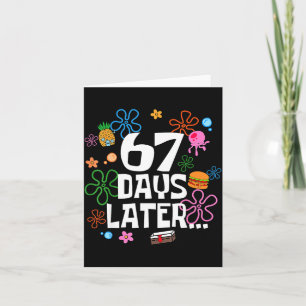 Cartão Seis Sete Meme 67 Dias De Escola Depois Divertido 