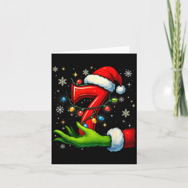Cartão Seis Sete Meme Natal Divertido Casal Combinando  (Frente)