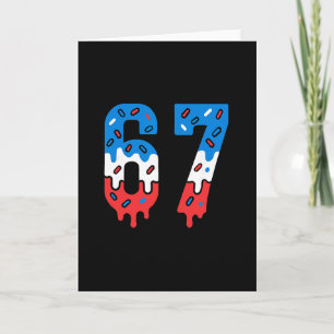 Cartão Seis Sete Sorvete Derretido Esportes 67 Meme Legal