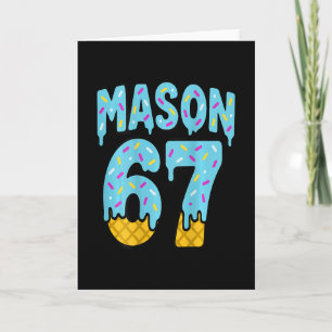 Cartão Seis Sete Sorvete Gota Mason 67 Meme Halloween (