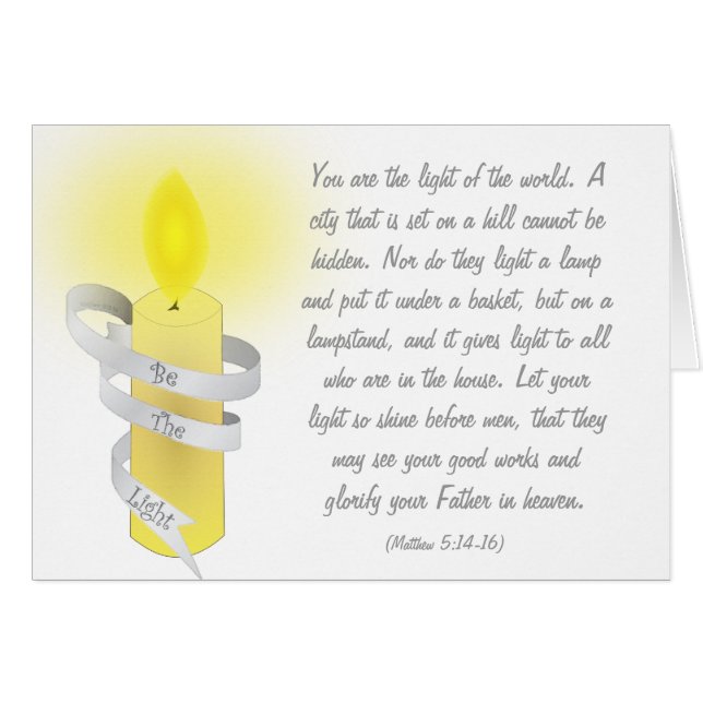 Cartão Seja a luz (Frente Horizontal)