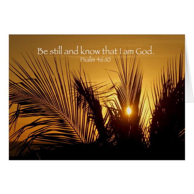 Cartão Seja ainda por do sol (Frente horizontal)