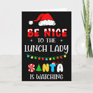 Cartão Seja Bom Para a Senhora do Almoço O Papai Noel Est