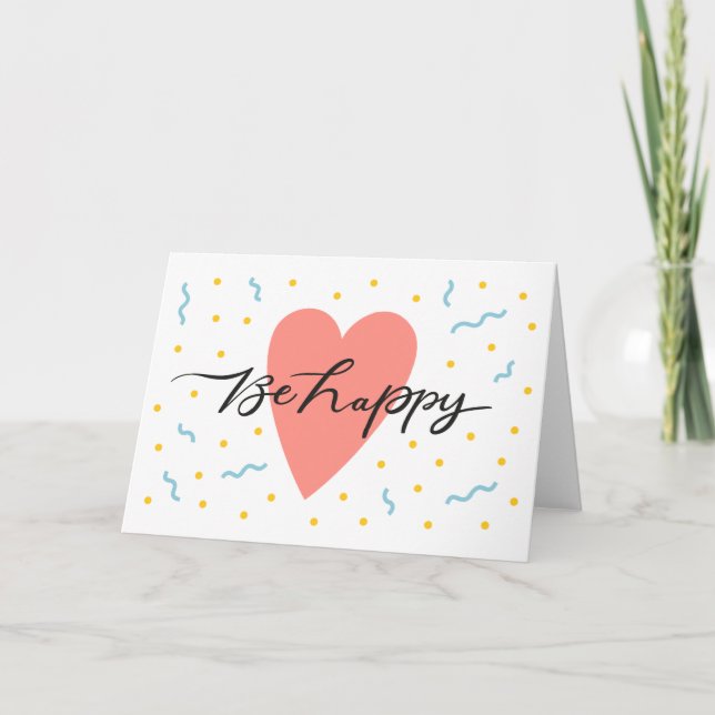 Cartão Seja feliz (Frente)