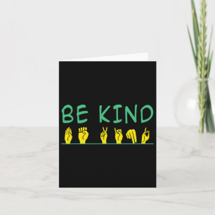 Cartão Seja gentil com a consciência anti-bullying Idioma