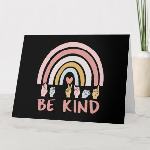 Cartão Seja gentil com o ASL III - Língua de Sinais Ameri