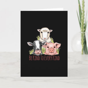 Cartão Seja gentil Com Todos Os Tipos De Vegans