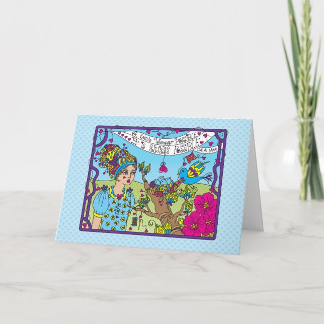 Cartão Seja gentil sempre que possível_Cartão de Saudação (Frente)