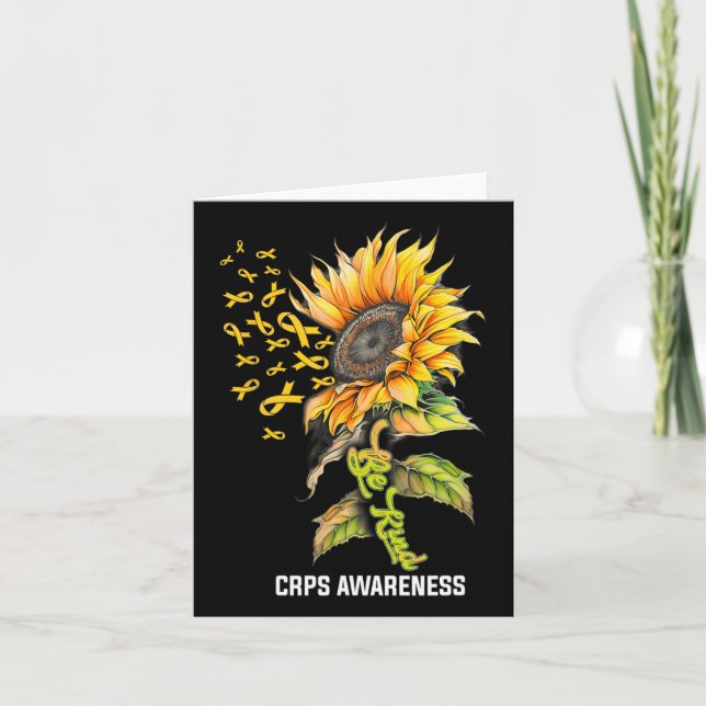 Cartão Seja Kind Sunflower Crps Consciência (Frente)