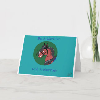 Cartão Seja mais preocupada que não seja uma placa de cav