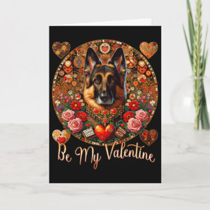 Cartão Seja Meu Cachorro do Dia dos Namorados Flor Coraçã