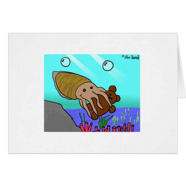 Cartão Seja meu Cuddlefish (Frente Horizontal)