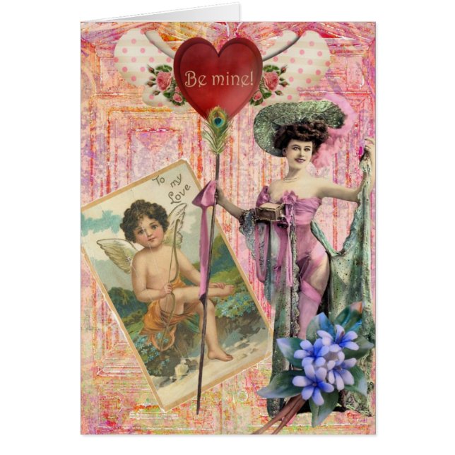 Cartão Seja minha colagem digital (Frente)