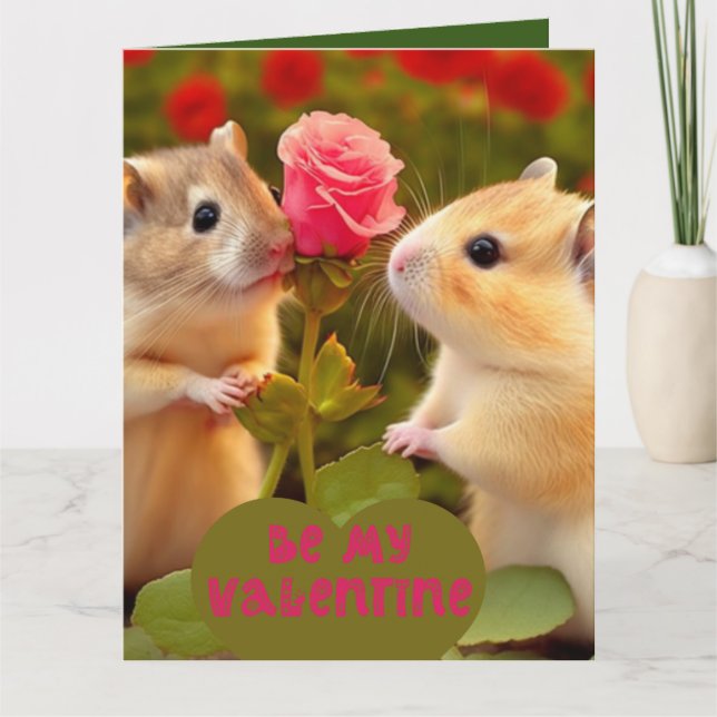 Cartão Seja minha placa de Namorados (Frente)