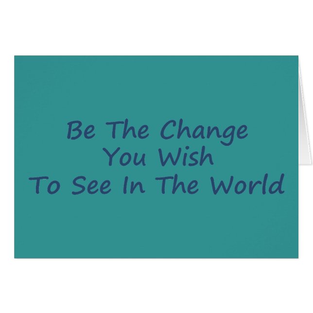 Cartão Seja o azul de mudança (Frente Horizontal)