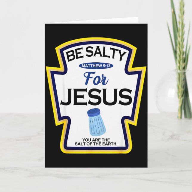 Cartão Seja Salgado Por Jesus Condimento Tempero Cristão  (Frente)