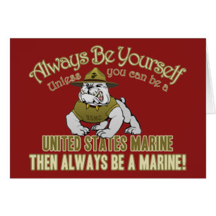 Cartão Seja sempre um fuzileiro naval