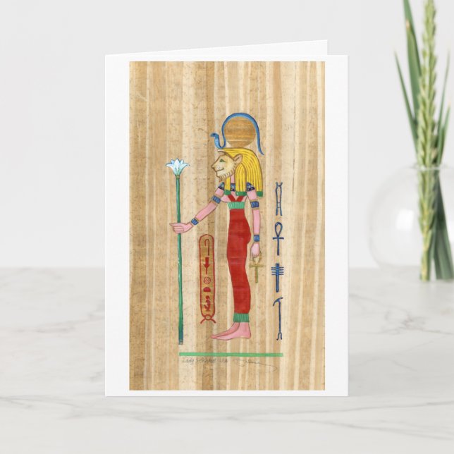 Cartão Sekhmet Papyrus (Frente)