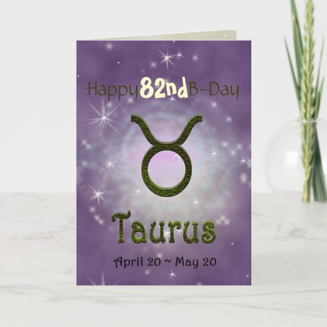 Cartão Selecionar Cor Taurus Zodiac Sinal Astrológico (Frente)