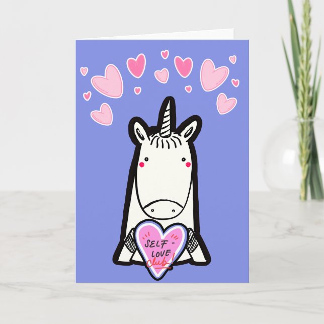 Cartão Self-Love Unicorn (Frente)