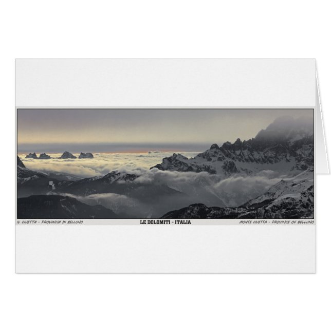 Cartão Sella Ronda - Monte Civetta Panorama (Frente Horizontal)