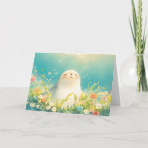 Cartão Selo Alegre em Meio a Florações Oceânicas