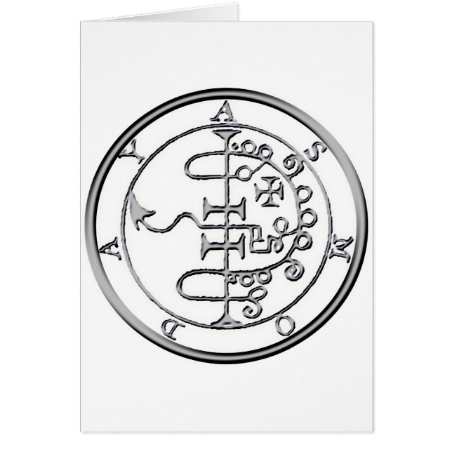 Cartão Selo de Asmoday Asmodeus (Frente)