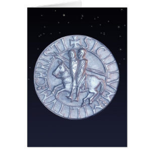 Cartão Selo Medieval dos Cavaleiros Templários