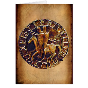 Cartão Selo Medieval dos Cavaleiros Templários