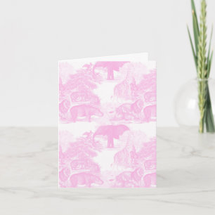 Cartão Selva de Toile Rosa Safari Chinoiserie