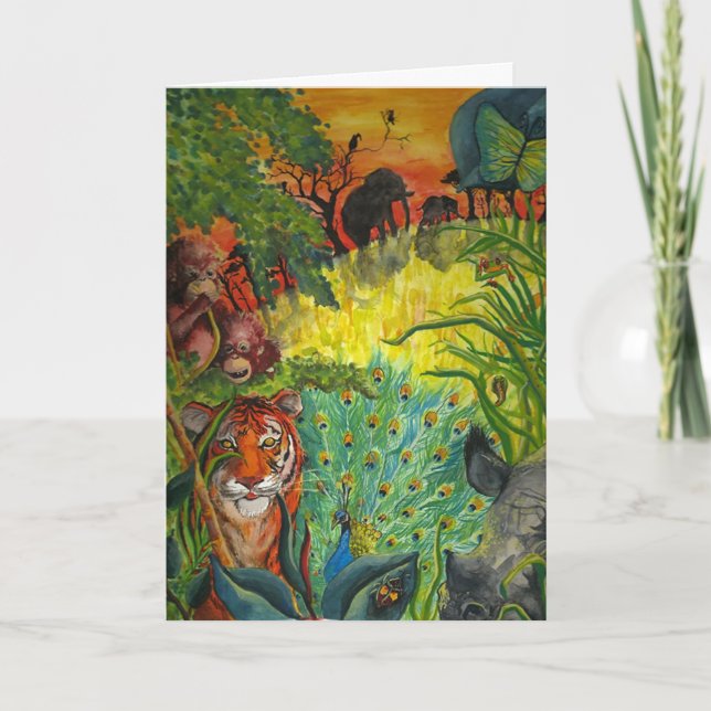Cartão Selva indiana (Frente)