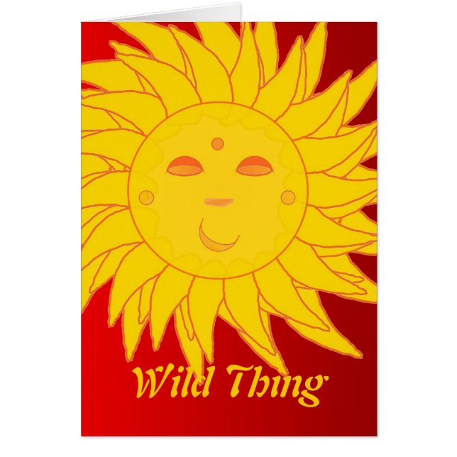 Cartão selvagem da coisa (Frente)