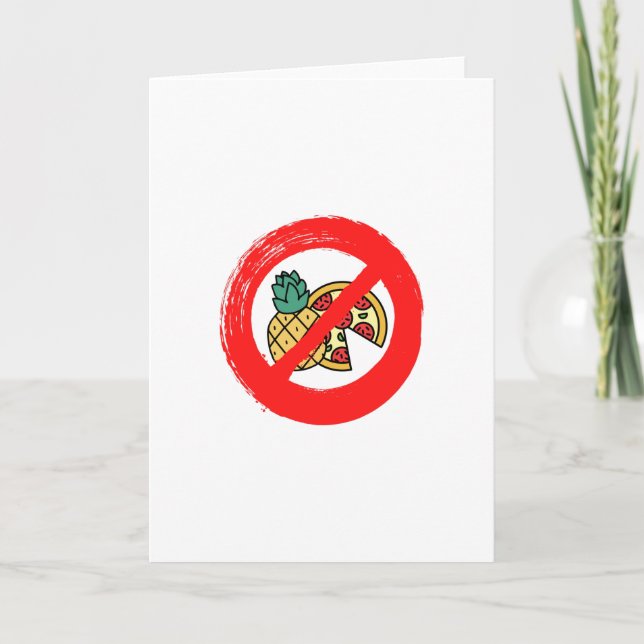 Cartão Sem abacaxi na pizza (Frente)