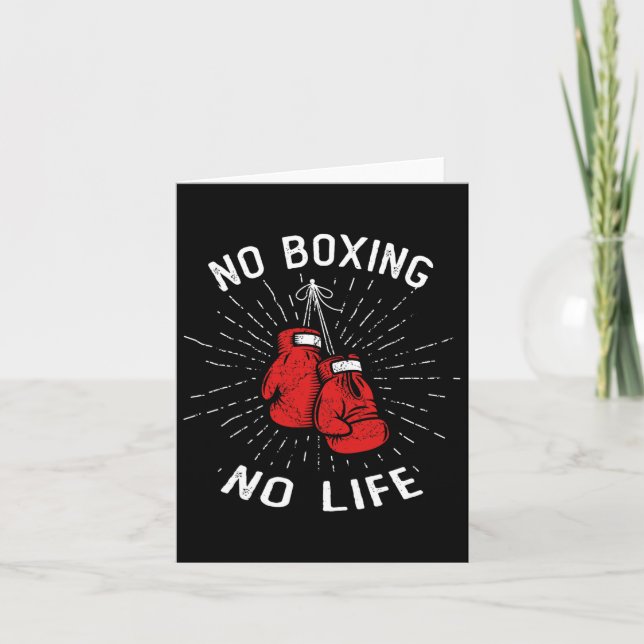 Cartão Sem Boxing Sem Vida Boxando Luvas Artes Marciais (Frente)