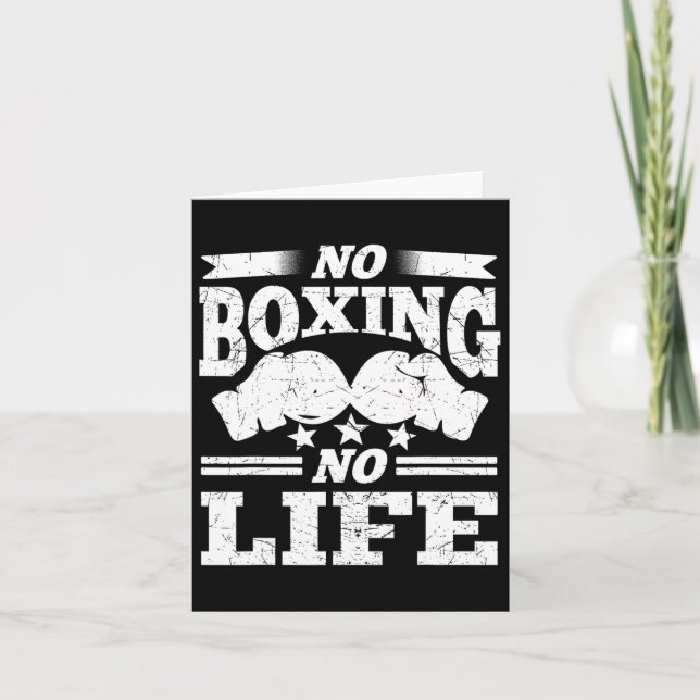 Cartão Sem Boxing Sem Vida Boxando Luvas Boxando Luvas (Frente)