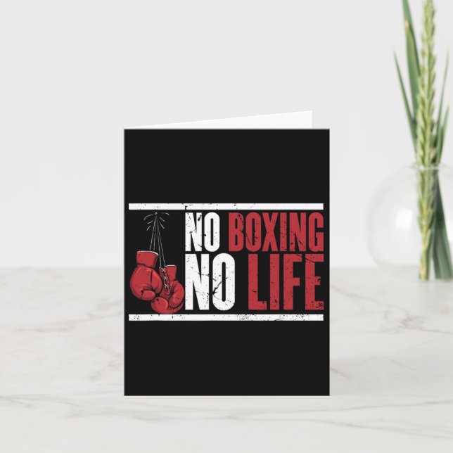 Cartão Sem Boxing Sem Vida Para Um Boxer 1 (Frente)