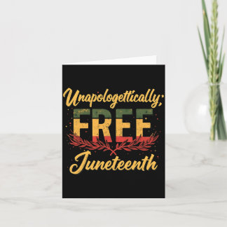 Cartão sem desculpas juneteenth livre mês da história neg