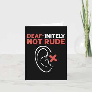 Cartão Sem Dúvida Não É Rude. Sinal de Mão do ASL - Surdo