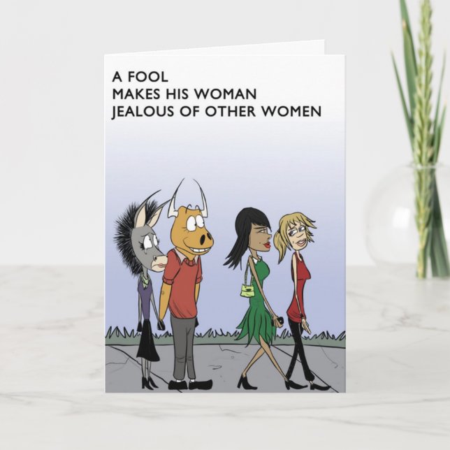 Cartão Sem espaço para ciúmes (Frente)
