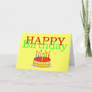 Cartão Sem espaço para todas as velas Feliz aniversário