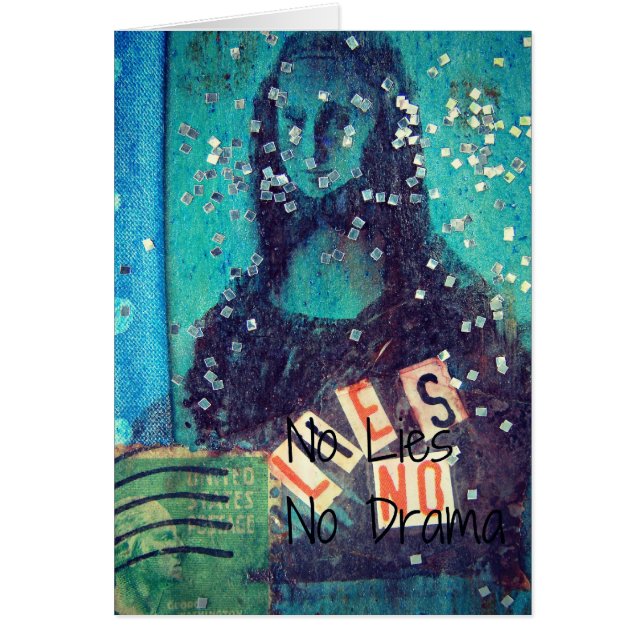 Cartão Sem Mentiras e Sem Drama Mídia Mista (Frente)