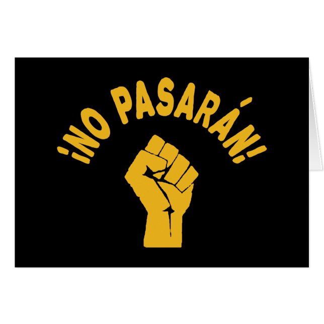 Cartão Sem Pasaran - Não Podem Passar (Frente Horizontal)