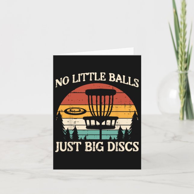 Cartão Sem Pequenos Grandes Discos Golf Frisbee Frolf Men (Frente)