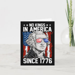 Cartão Sem Reis Na América Desde 1776, Bandeira Americana